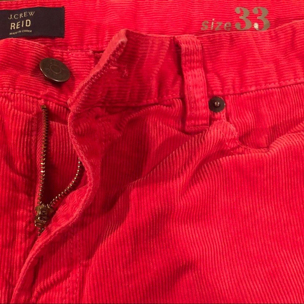 EUC  J Crew Reid RED cords. size 33